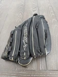 Mizuno Finch GPP-1203D4 12" Right Hand Throw Black Leather Glove. Fixed Price $17.00.