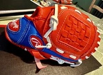 Rawlings PL91SR Youth Red/blue 9" Basket Web T-ball Glove Rht Ages 3-5 Nwt. Fixed Price $19.00.