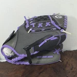 Franklin Fastpitch Pro Series 22650 11" Glove Grey- Purple Dura Bond Lacing Rht. Fixed Price $14.99.