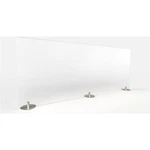Ghent's Plastic 24" X 59" Freestanding Frosted Desktop Divider White. Fixed Price $618.13.
