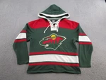 Ots Minnesota Wild Hockey Team Jersey Style Hoodie Pullover Adult Size Nhl. Fixed Price $14.99.