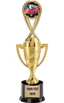 4TH Of July Trophy, 13" Gold Cup Trophies With Custom Engraving, .... Fixed Price $182.25.
