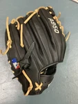 Wilson A950 Leather Baseball Glove Black/gold Right Hand Throw Laced Web. Fixed Price $60.00.
