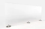 Ghent Frosted Acrylic Free Standing Desktop Screen 24" X 59" Modern Office. Fixed Price $62.00.