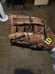 Wilson A800 Brown Leather Baseball Glove Left Handed Padded 5-FINGER. Fixed Price $15.00.