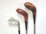 Vintage Golf Clubs - Lot 3 Betty Hicks (iron), Spalding & Bud Ward (woods). Fixed Price $21.29.