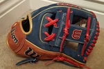 Wilson A2000 11.5" 1786 Infield Baseball Glove, Nwt, WBW102032115, Navy Suede. Fixed Price $259.99.