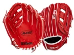 Wilson A450 11" Youth Baseball Glove - Red/white Right Hand Throw. Fixed Price $19.97.