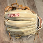 Wilson A2000 H12 12" Left-hand Infield Pro Stock Leather Glove Tan. Fixed Price $159.99.