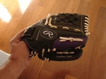 Rawlings Playmaker Series 11" Baseball Glove Mitt Black Purple PM110BPU Rht. Fixed Price $19.99.