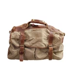 Rawlings Tan Canvas Brown Leather Duffle Bag Weekender Finest Field. Fixed Price $200.00.