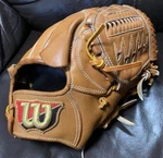 Used Wilson Baseball Pitcher Glove Rh. Fixed Price $270.00.