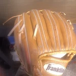 Franklin 9.5" Brown Synthetic Baseball Glove Durabond Lacing Finger 4009-912. Fixed Price $13.99.