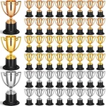 60 Pcs Mini Trophies Bulk 4 Inch Gold Silver Bronze Small Trophy Cups Set Pla.... Fixed Price $47.17.