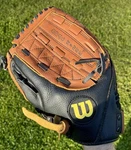 Wilson Pro Select A2476 12.5 Rht Brown Black Dual Hinge Adult Baseball Glove. Fixed Price $34.99.