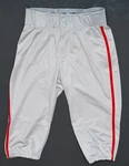Adidas, Icon Pro Knicker Baseball Pants, Gray / Red Piped. Youth Medium. Fixed Price $11.99.