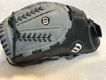 Wilson Black & Gray Leather Baseball Glove A360. Fixed Price $13.99.