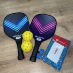 Pickleball Paddles Beukani Set 2 Balls Wilson Wristband Usapa Approved. Fixed Price $33.00.