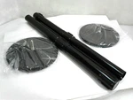 Queue Solutions PRO250B-BK110 Black 2-2"X 11' Belts Per Stanchion Post Set Of. Fixed Price $164.99.