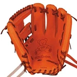 Wilson Staff Teddy Bear Logo Infielder Baseball Glove Rh Hard Type Orange 86PF. Fixed Price $660.00.