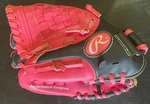 Rawlings Pink/black Left Hand Throw Youth Softball Baseball Glove Storm 10 Inch. Fixed Price $12.00.