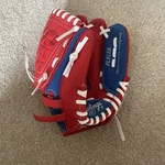 Rawlings Players Series Youth Tball Baseball Glove Right Hand Throw Red Blue. Fixed Price $14.99.