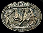 Vintage 1981 Pony Express Belt Buckle Taming Of The West Award Design Medals. Fixed Price $52.50.