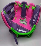 Franklin Air Tech Tee Ball Glove Girls Rht Youth Size 8.5" 22881 Pink Purple. Fixed Price $12.99.