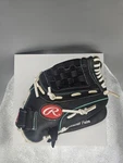 Rawlings Youth Baseball Gloves 5+YR T-ball Playmaker 11" Black/teal. Fixed Price $10.00.