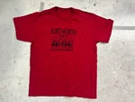 Fort Worth Stockyards, Texas T-shirt, Mens Adult Large, Red Short Sleeve. Fixed Price $11.07.