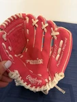 Rawlings/remix Baseball/softball Glove Ages 3-5 REM91P Pink/blue. Fixed Price $11.99.