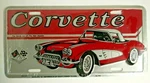 Novelty Embossed Metal Plate Corvette The Sports Car Of New Decade!. Fixed Price $30.00.