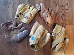 5 Rare Vintage Baseball Gloves Babe Ruth Spalding Aparicio Durocher Mantle Fox. Fixed Price $425.00.