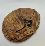 Vintage 1950S Wilson A2534 Catchers Mitt Leather Glove Streamlined Fingers. Fixed Price $39.95.