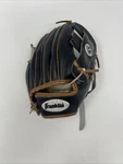 Franklin 8.5" Baseball Glove - Black & Brown Leather Hand Formed Pocket Euc. Fixed Price $9.98.