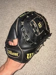 Wilson A2000 Aso 12 Black Pitchers Glove Rht Pro Sleeve. Fixed Price $200.00.