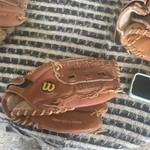 Wilson A9864 Brown Leather Baseball Glove Softball 5 Finger. Fixed Price $20.00.
