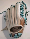 44 Pro Speed Custom Series 12.5" Fielders Baseball/softball Glove Teal Tan Read. Fixed Price $150.00.