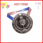 Decade Awards 2ND Place Silver - Large Metal Medals With Stars &. Fixed Price $17.05.