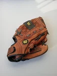 Wilson Baseball Glove A1820 PRO5 Youth Mitt 10 3/4" Rht Brown Leather Adjustable. Fixed Price $18.00.