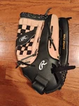 Rawlings SS14BR 14" Black Tan Leather Softball Glove Palm Strap. Fixed Price $35.00.