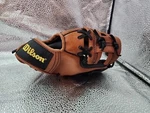 Wilson T-ball Glove: 9" AO300; Barry Larkin; Used Right Hand Throw. Fixed Price $8.99.