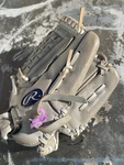 Rawlings Sure Catch Softball Glove SCSB125PU 12.5 Inch Gray And Purple. Fixed Price $18.00.