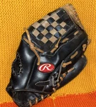 Black Rawlings Derek Jeter Baseball Mitt (model RBG21W). Fixed Price $25.00.
