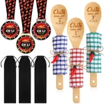 15 Pcs Chili Cook Off Prizes Wooden Spoons Medals Cotton Dishcloths Trophies. Fixed Price $28.06.