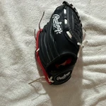 Rawlings PL91SB 9" Synthetic Baseball Softball Glove Black Red White Basket-web. Fixed Price $19.99.