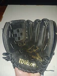Wilson Jr. Baseball Glove Snap Action Genuine Leather Barry Bonds Vintage A2281. Fixed Price $14.00.