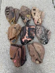 Baseball/softball Glove Lot 8: Rht/lht, Adult Sizes, Vtg/worn, Nike/other. Fixed Price $79.99.