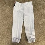 Mizuno Softball Pants Double Knee Women Medium Gray Belted Pockets Elastic Leg. Fixed Price $29.99.