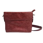 Gun Tote'n Mamas Crossbody Handbag Tooled Cowhide Concealed Carry Cherry Red. Fixed Price $71.95.